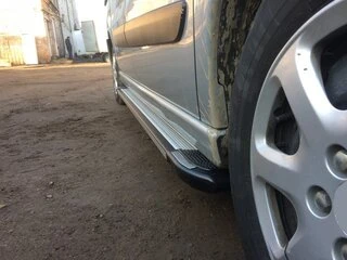 Бокові пороги Rainbow (2 шт., алюміній) XS &ndash; Коротка база для Opel Vivaro 2019- рр