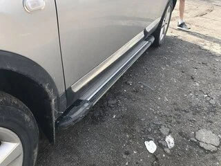 Бокові пороги Rainbow (2 шт., алюм.) Довга база для Nissan Qashqai 2010-2014рр