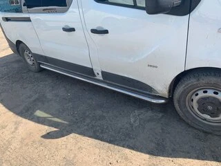 Бокові пороги Premium (2 шт., нерж) 60 мм, коротка база для Opel Vivaro 2001-2015 рр