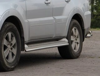 Бічні труби під рідний (2 шт., нерж.) для Mitsubishi Pajero Wagon III