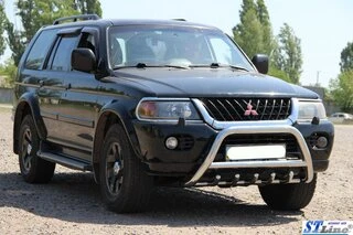 Кенгурятник WT003 (нерж) для Mitsubishi Pajero Sport 1996-2007 рр