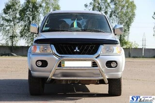 Кенгурятник WT022 (нерж) для Mitsubishi Pajero Sport 1996-2007 рр