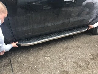 Бокові пороги BlackLine (2 шт, алюміній) для Volkswagen Amarok 2010-2022 рр