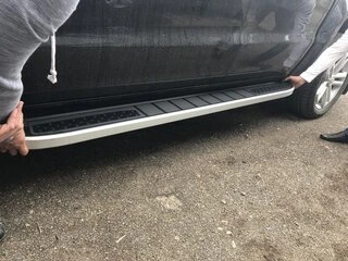 Бокові пороги Tayga V2 (2 шт., алюміній) для Volkswagen Amarok 2010-2022 рр