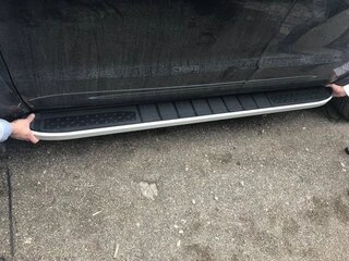 Бокові пороги Tayga V2 (2 шт., алюміній) для Volkswagen Amarok 2010-2022 рр