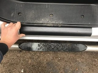 Накладки на пороги ABS (2 шт, DDU) Мат для Nissan Primastar 2002-2014 рр