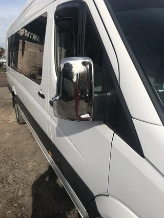 Накладки на дзеркала (2 шт) Omsa, Італійська нержавійка для Mercedes Sprinter W906 2006-2018 рр