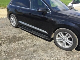 Бокові пороги Bosphorus Yeni Black (2 шт., алюміній) для Ауди Q7 2015- рр