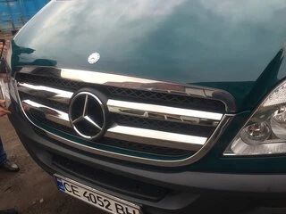 Накладки на решітку (2006-2013, нерж) Carmos - Турецька сталь для Mercedes Sprinter W906 рр