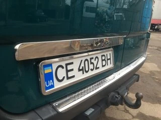 Накладка над номером (нерж.) Carmos - Турецька сталь для Volkswagen Crafter 2006-2016 рр