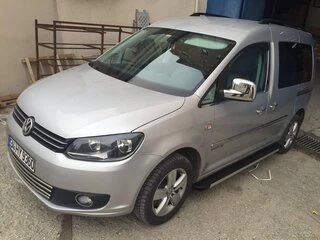 Накладки на дзеркала хром (2 шт) Хромований пластик для Volkswagen Caddy 2010-2015 рр