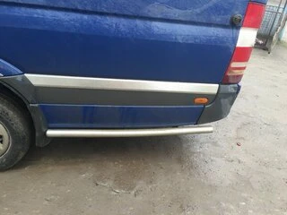 Бічні труби за заднім колесом (2 шт., нерж) Середня база, 60мм для Volkswagen Crafter 2006-2016 рр