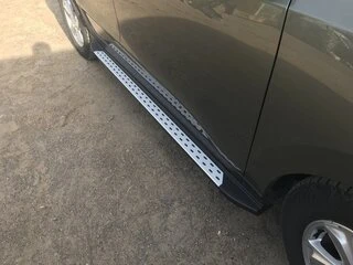 Бокові пороги OEM-BMW-V2 (2 шт, пластик) для Hyundai IX-35 2010-2015 рр