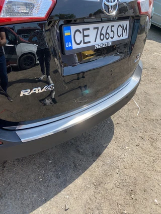 Кромка багажника OmsaLine (нерж.) (2013-2016) для Toyota Rav 4 рр
