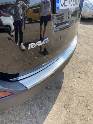 Кромка багажника OmsaLine (нерж.) (2013-2016) для Toyota Rav 4 рр
