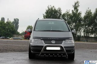 Кенгурятник WT003 (нерж) 51 мм, без напису для Volkswagen Sharan 2010- рр