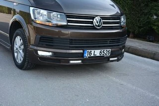 Накладка на передній бампер Sport 2-LED 2015-2018 (під фарбування) для Volkswagen T6