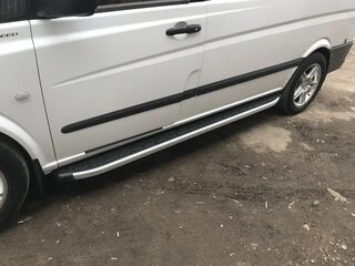 Бокові пороги Fullmond (2 шт., алюм.) Довга (ExtraLong) для Mercedes Vito W639 2004-2014 рр
