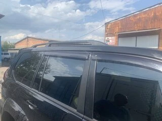 Рейлінги Чорні турецькі Металеві ніжки для Toyota Land Cruiser Prado 120