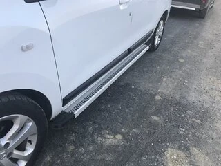 Бокові пороги Maya V2 (2 шт., алюміній) для Dacia Lodgy 2012-2022 рр