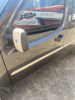 Молдинг дверний Вузька модель (4 шт, нерж) OmsaLine - Італійська нержавійка для Fiat Doblo I 2005-2010 рр