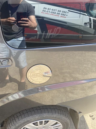 Накладка на бак (нерж.) OmsaLine - Італійська нержавійка для Fiat Doblo I 2005-2010 рр