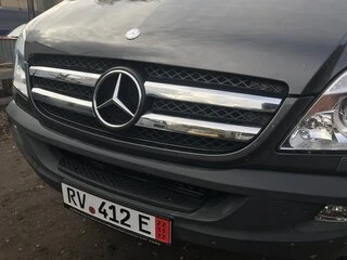 Накладки на решітку (2006-2013, нерж) Carmos - Турецька сталь для Mercedes Sprinter W906 рр