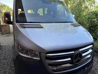 Накладки на повітрозабірник OmsaLine (2 шт., нерж) для Mercedes Sprinter W907/W910 2018- рр