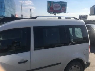 Рейлінги хром Стандартна база, Пластикова ніжка для Volkswagen Caddy 2010-2015 рр