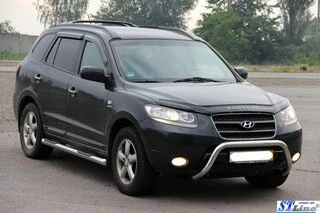 Кенгурятник WT007 (нерж.) для Hyundai Santa Fe 2 2006-2012 рр