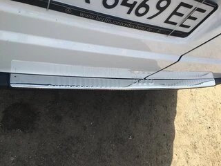 Накладка на задній бампер із загином (Carmos V1, нерж) для Mercedes Vito W639 2004-2014 рр
