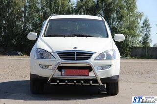 Кенгурятник WT003 (нерж) для SsangYong Kyron 2005-2014 рр