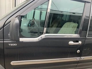 Зовнішня окантовка вікон (2 шт., нерж.) OmsaLine - Італійська нержавійка для Ford Connect 2010-2013 рр