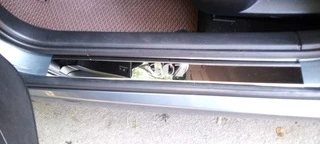 Накладки на пороги Carmos V1 (4 шт, сталь) для Peugeot 307