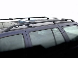 Перемички на звичайні рейлінги без ключа Can V1 (2 шт) до 138 см, Чорні для Lexus RX 2009-2015 рр