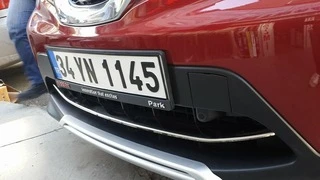Накладка на передній бампер (2014-2017, нерж) Carmos - Турецька сталь для Nissan Qashqai рр