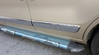 Молдинг дверний (4 шт, нерж) Carmos - Турецька сталь для Peugeot Bipper