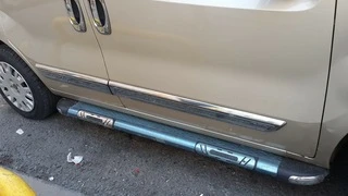 Молдинг дверний (4 шт, нерж) Carmos - Турецька сталь для Peugeot Bipper