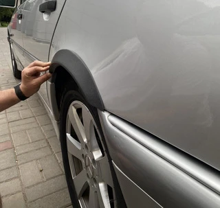 Накладки на арки (4 шт, чорні, ABS-пластик) для Mercedes C-class W202 1993-2001 рр