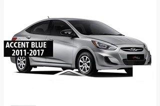 Накладки на дзеркала без вирізу під поворот BMW-style (2 шт) для Hyundai Accent 2011-2017 рр