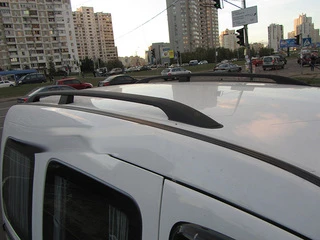 Рейлінги чорні Стандартна база, Чавунні ніжки для Renault Kangoo 2008-2020 рр