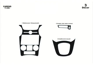 Накладки на панель (2006-2012) Дерево для Kia Carens рр