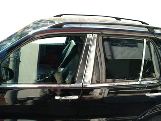 Молдинги дверних стійок (6 шт, нерж.) для Mercedes ML W163