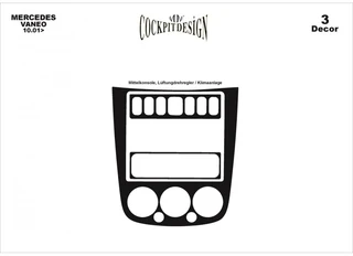 Накладки на панель для Mercedes Vaneo W414