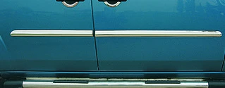 Молдинг дверний (4 шт, нерж.) Carmos - Турецька сталь для Fiat Doblo I 2001-2005 рр