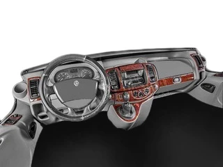 Накладка на торпеду (великий комплект) Дерево для Opel Vivaro 2001-2015 рр