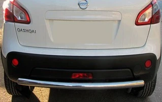 Задня дуга пряма (нерж.) для Nissan Qashqai 2007-2010 рр
