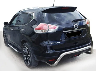 Задній захист AK007 (2 шт., нерж.) для Nissan X-trail T32 / Rogue 2014-2021 рр