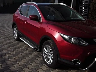 Бокові пороги Line (2 шт., алюм.) для Nissan Qashqai 2014-2021 рр