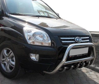 Кенгурятник WT003 (нерж.) для Kia Sportage 2004-2010 рр